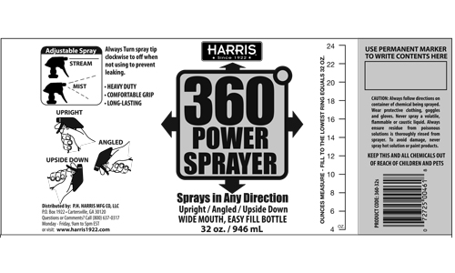 Upside Down Spray Bottle Label